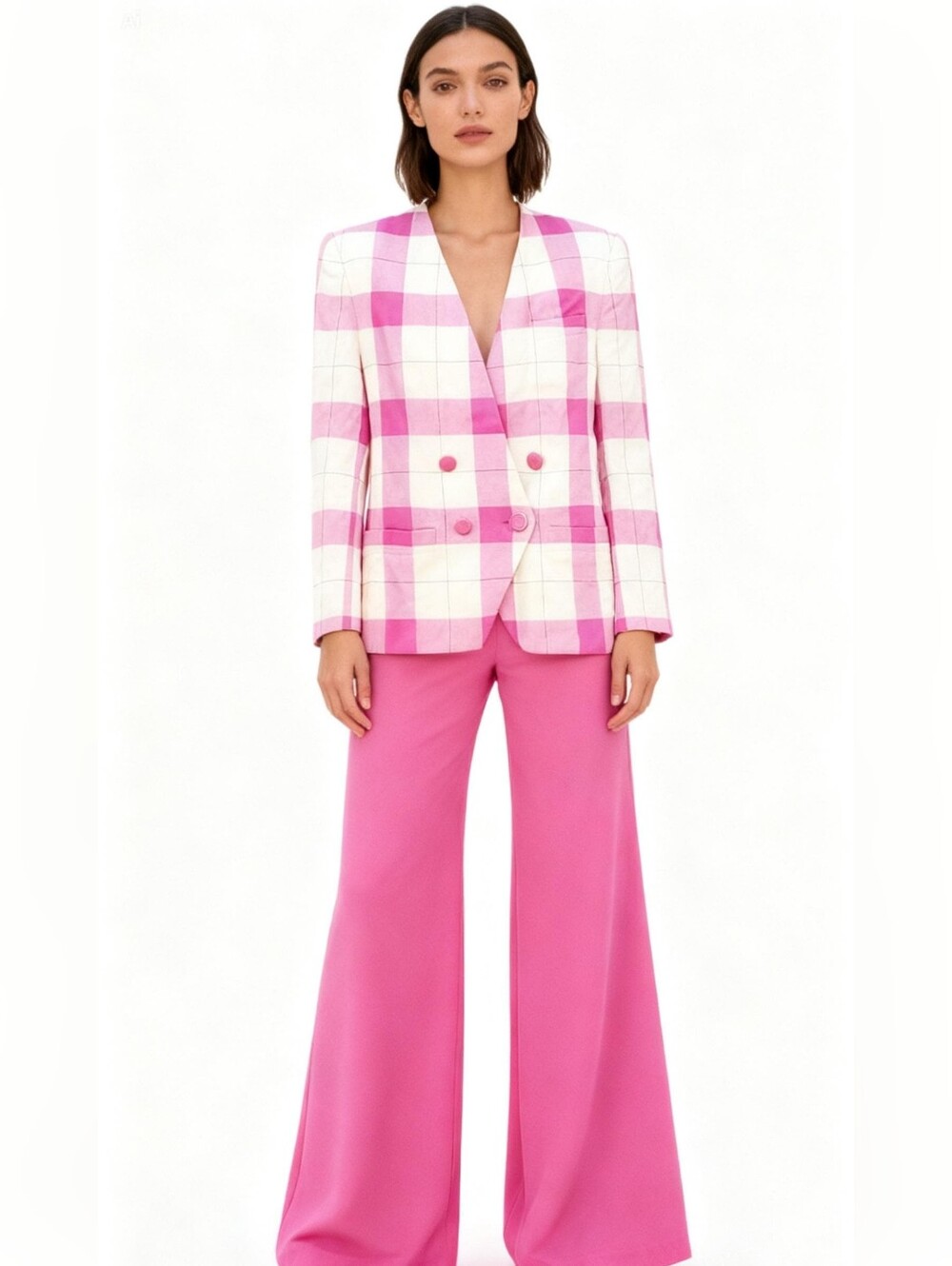 SASSCO London Checkered Blazer